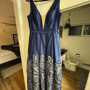 Formal navy blue dress